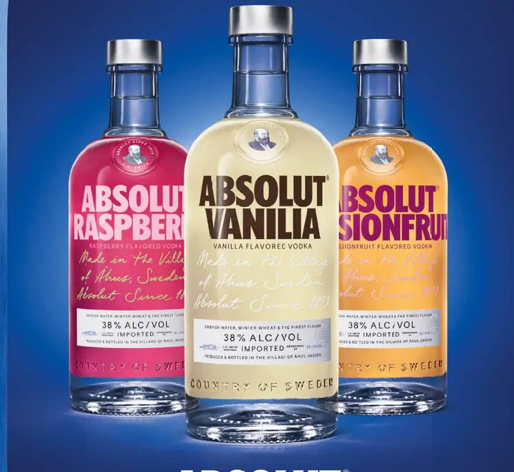 Aanbieding: Absolut Raspberry, Absolut Vanilia, Absolut P