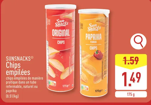 Offre: Chips empilées