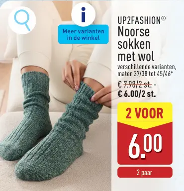 Promotie: Noorse sokken met wol