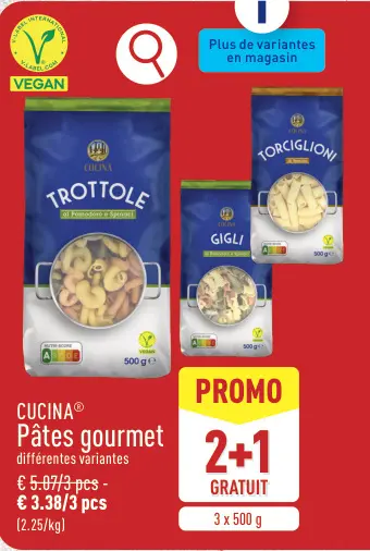 Offre: Pâtes gourmet