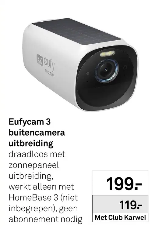 Aanbieding: Eufycam 3 buitencamera uitbreiding
