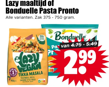 Aanbieding: Lazy maaltijd of Bonduelle Pasta Pronto