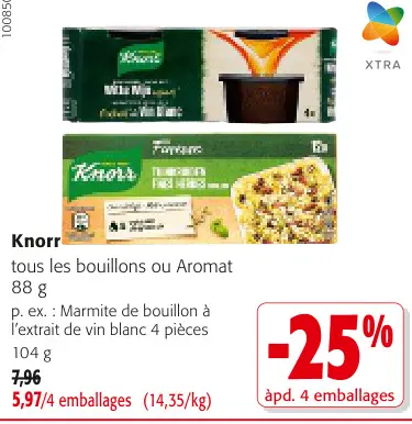 Offre: tous les bouillons ou Aromat