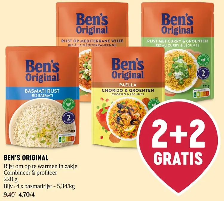 Promotie: Rijst om op te warmen in zakje