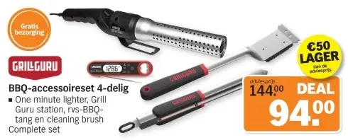 Aanbieding: BBQ-accessoireset 4-delig