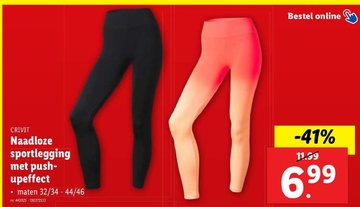 Aanbieding: Naadloze sportlegging met push-upeffect