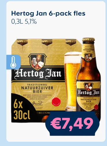 Aanbieding: Hertog Jan 6-pack fles