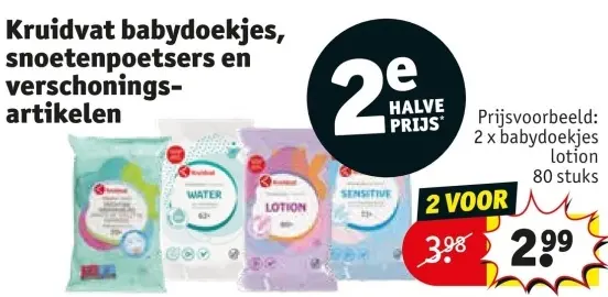 Aanbieding: babydoekjes, snoetenpoetsers en verschoningsa