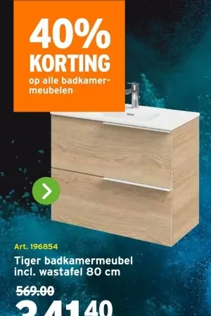 Aanbieding: badkamermeubel incl. wastafel 80 cm
