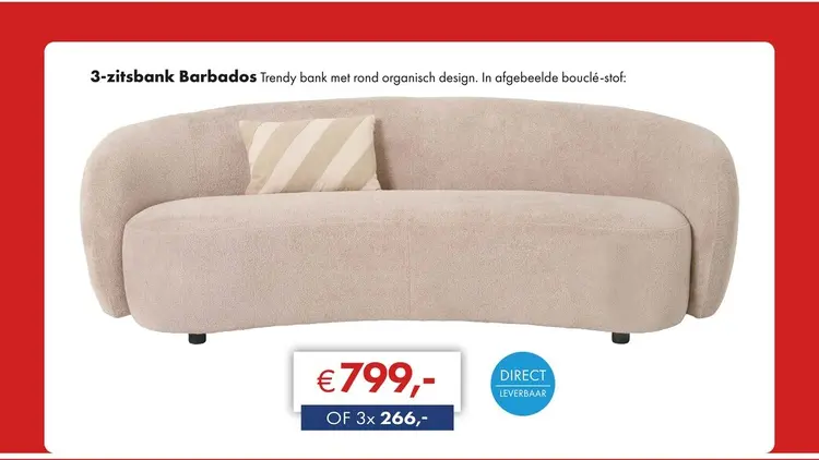 Aanbieding: Barbados 3-zits