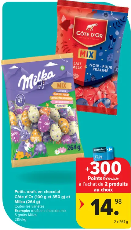 Offre: Petits œufs en chocolat
