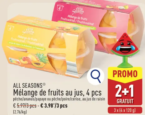 Offre: Mélange de fruits au jus