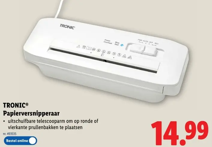 Aanbieding: Papierversnipperaar