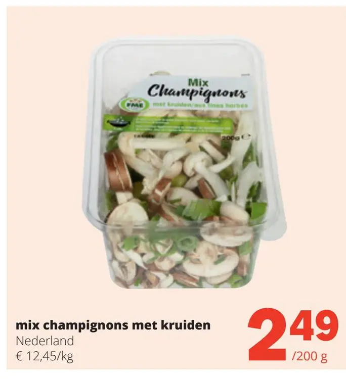 Aanbieding: mix champignons met kruiden