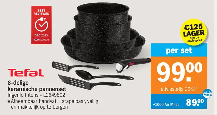 Aanbieding: 8-delige keramische pannenset 