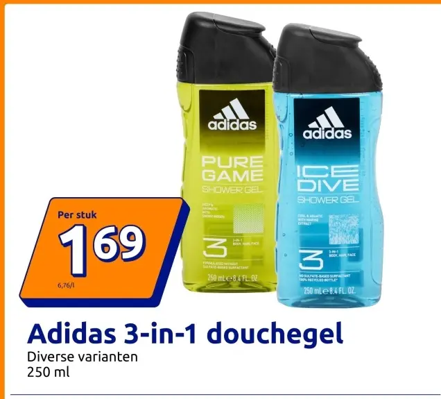 Promotie: Adidas 3-in-1 douchegel
