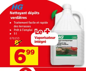 Offre: Nettoyant dépôts verdâtres 5 L HG