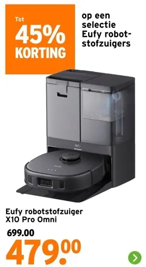 Aanbieding: Robotstofzuiger X10 Pro Omni