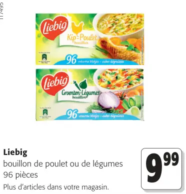 Offre: Liebig Bouillon de poulet ou de légumes