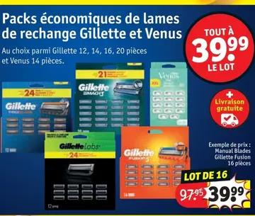 Offre: Packs économiques de lames de rechange