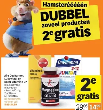 Aanbieding: Alle Davitamon, Lucovitaal en Roter vitamine