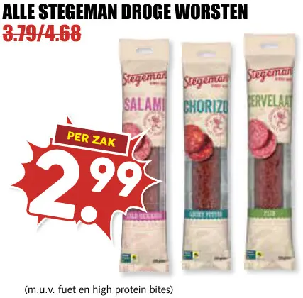 Aanbieding: Droge worsten