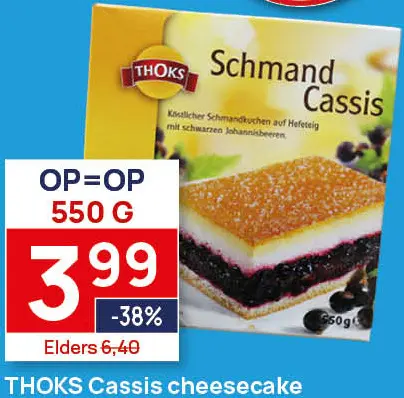 Aanbieding: THOKS Cassis cheesecake