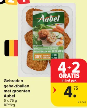 Aanbieding: Gebraden gehaktballen met groenten
