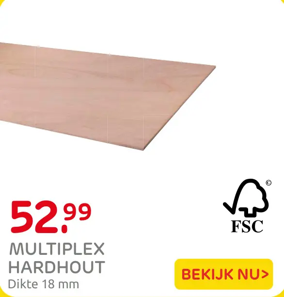 Aanbieding: Multiplex hardhout