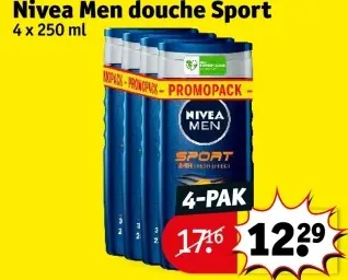Aanbieding: Nivea Men douche Sport