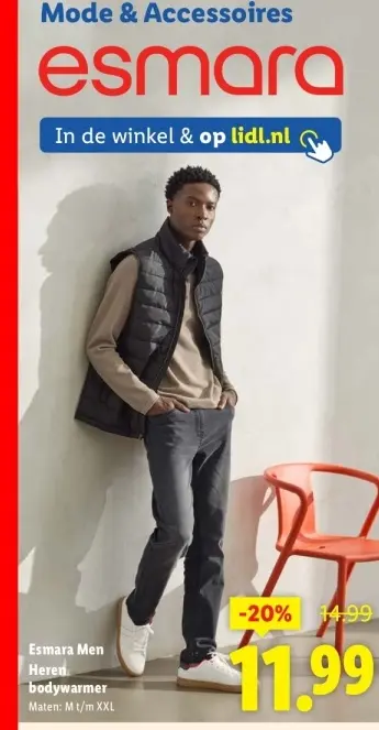 Aanbieding: Esmara Men Heren bodywarmer