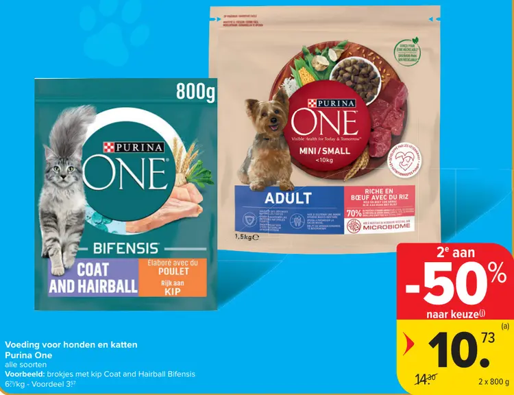 Offre: Voeding voor honden en katten Purina One
