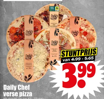 Aanbieding: Daily Chef verse pizza