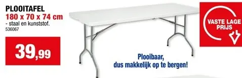 Promotie: Plooitafel
