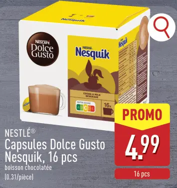 Offre: Capsules Dolce Gusto Nesquik