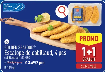 Offre: Escalope de cabillaud