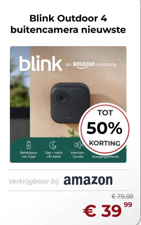 Aanbieding: Blink Outdoor 4 buitencamera nieuwste