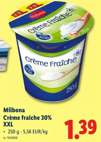 Promotie: Crème fraîche 30%