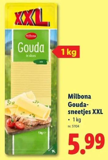 Promotie: Gouda sneetjes XXL