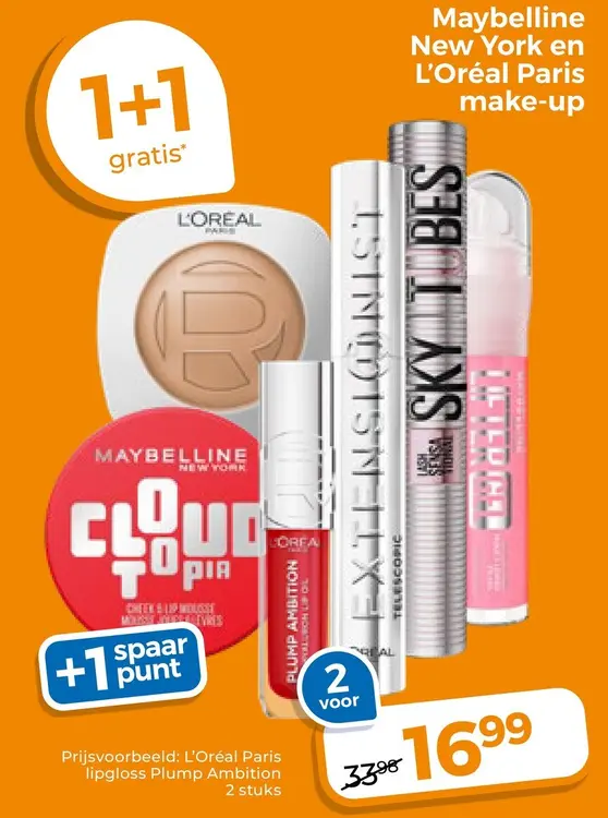 Aanbieding: Maybelline New York en L'Oréal Paris make-up