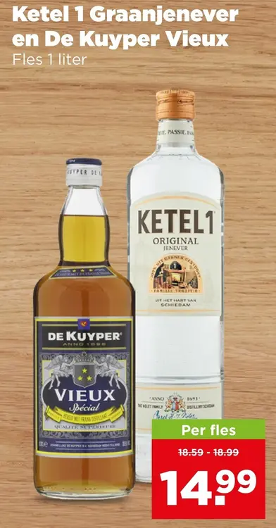 Aanbieding: Ketel 1 Graanjenever en De Kuyper Vieux