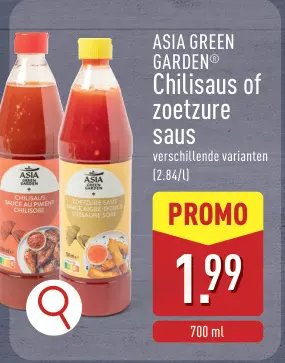 Promotie: Chilisaus of zoetzure saus