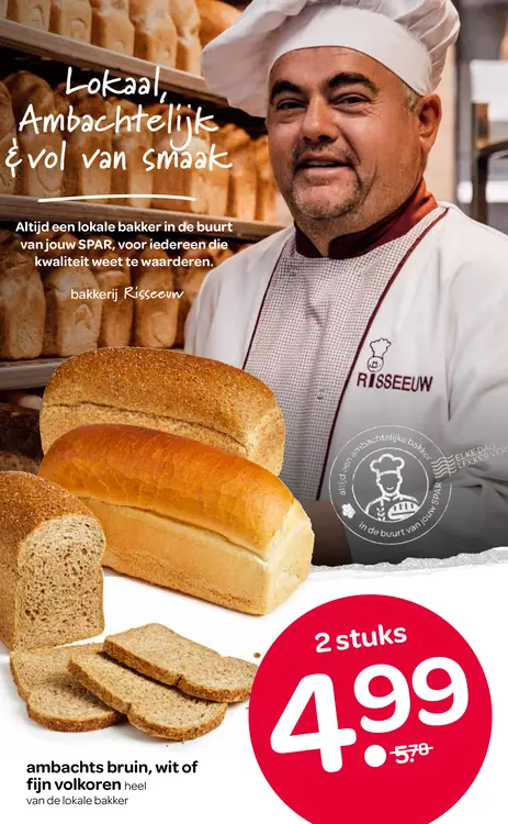 Aanbieding: Ambachts bruin, wit of fijn volkoren