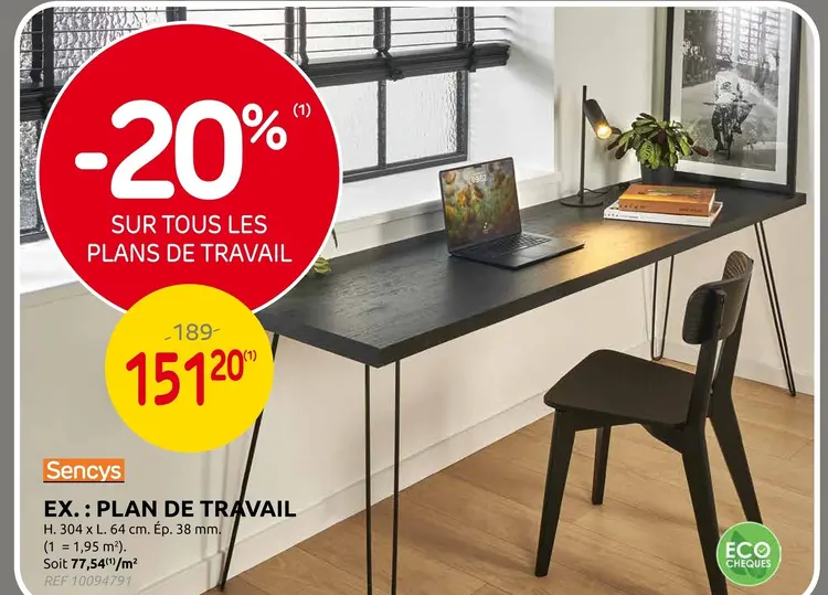 Offre: Plan de travail