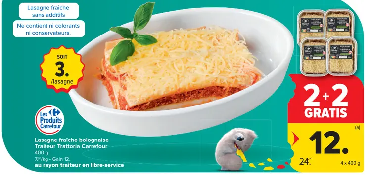 Offre: Lasagne fraîche bolognaise