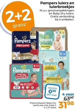 Aanbieding: Pampers luiers en luierbroekjes