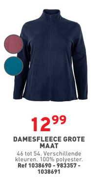 Aanbieding: DAMESFLEECE GROTE MAAT