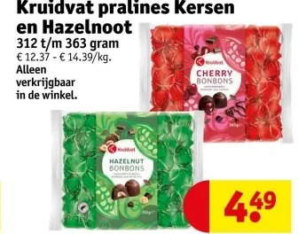 Aanbieding: pralines Kersen en Hazelnoot