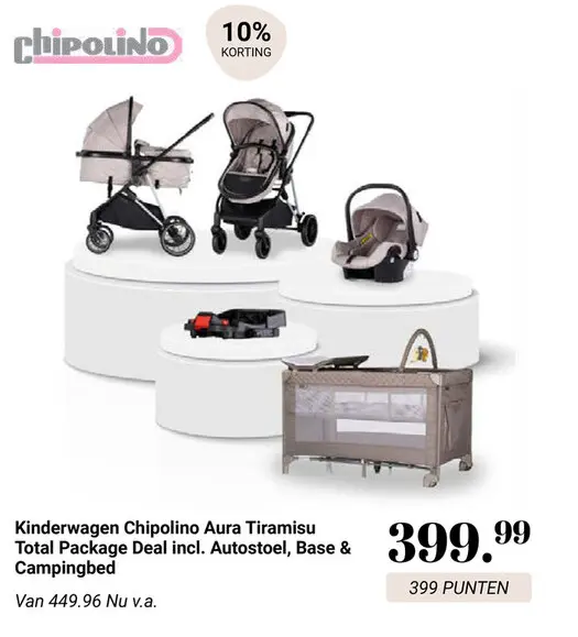 Aanbieding: Kinderwagen Chipolino Aura Tiramisu