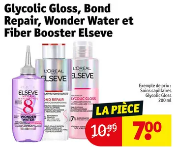 Offre: Glycolic Gloss, Bond Repair, Wonder Water et  Fiber Booster Elseve